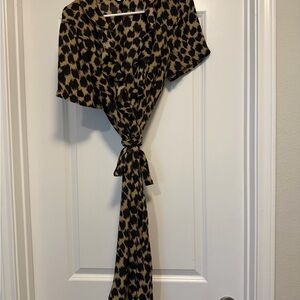 DVF LEOPARD MINI DRESS